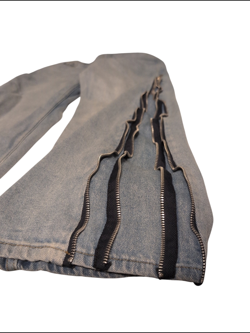 Vintage Man boohooMan Zippers Button Fly Unique Jeans Denim 32x30